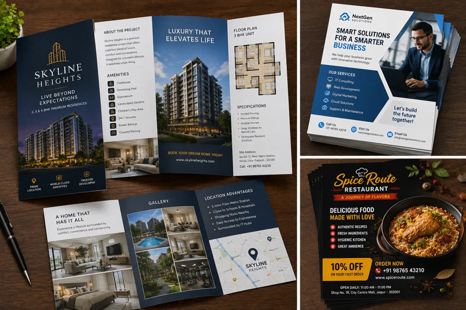 Brochures and flyers